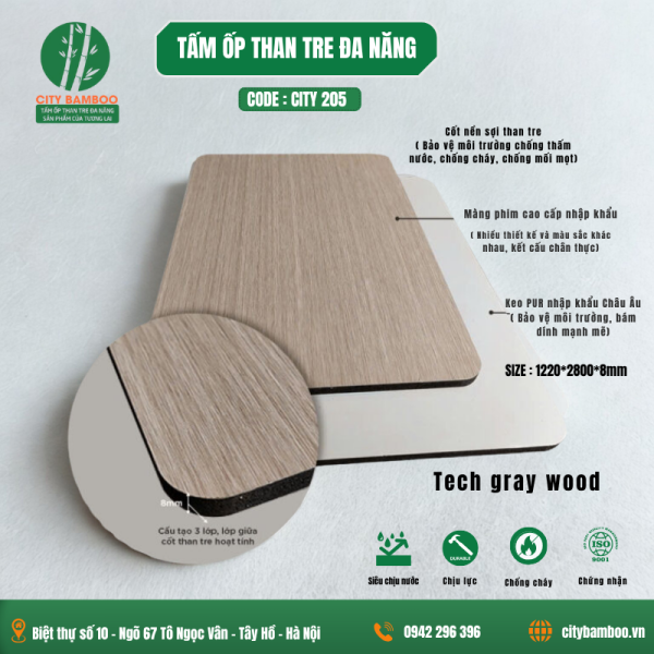 GỖ TECH GRAY CITY 205